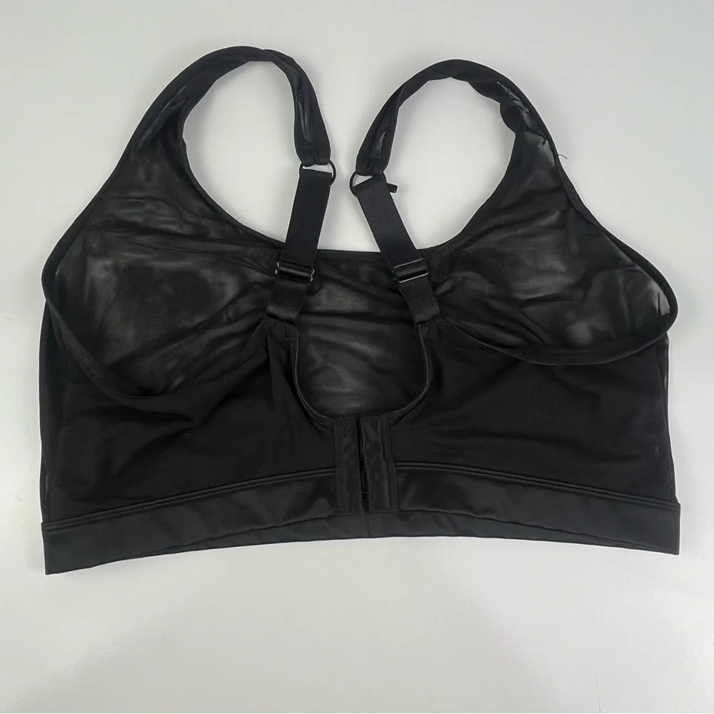 2/$30 Curvy Couture Black Sheer Mesh Bralette size large